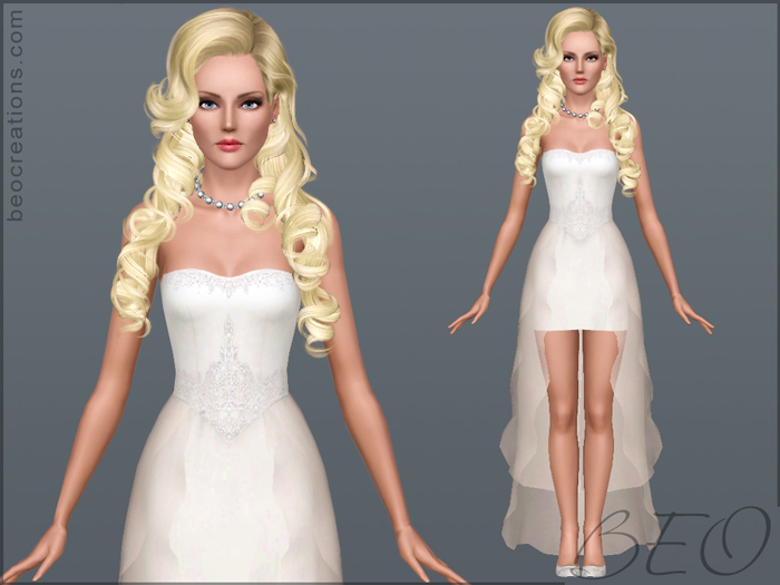 Wedding dress 20 for Sims 3 by BEO